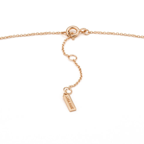 Rose Gold Geometry Drop Discs Necklace